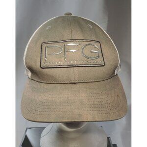PFG Performance Fishing Gear Flexfit Baseball Cap Hat Mesh Fitted Gray White